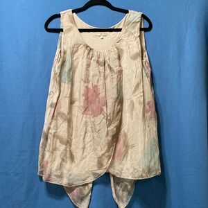 Carina Ricci Italy sleeveless top with see through cover used, size M